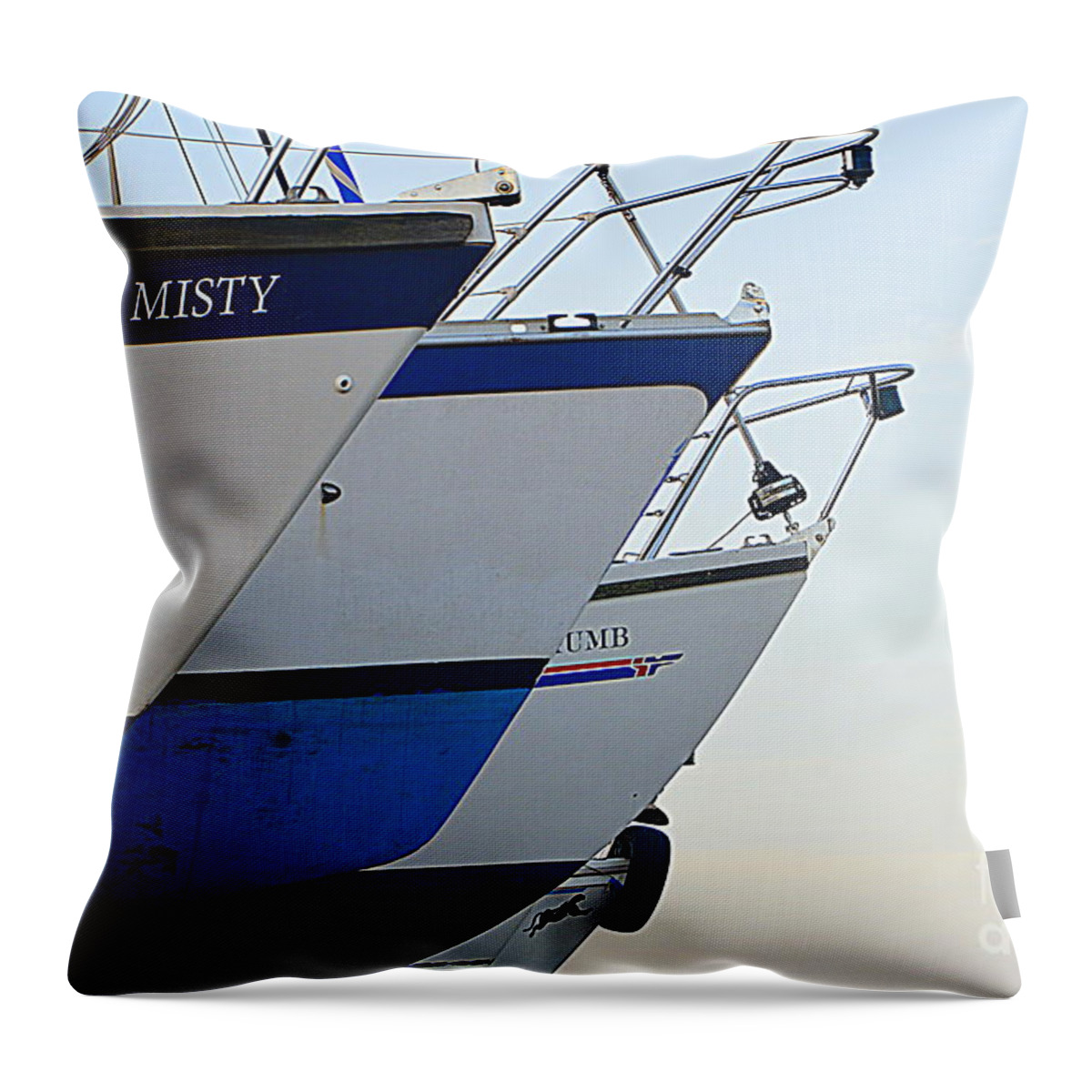 Boat Throw Pillow featuring the photograph Boats #4 by Andy Thompson