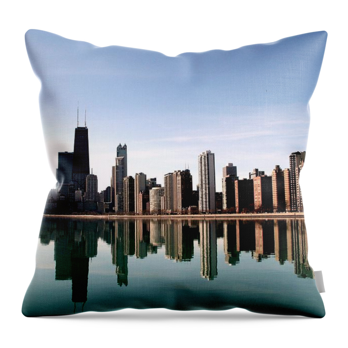 Lake Michigan Throw Pillow featuring the photograph Chicago Skyline #4 by J.castro