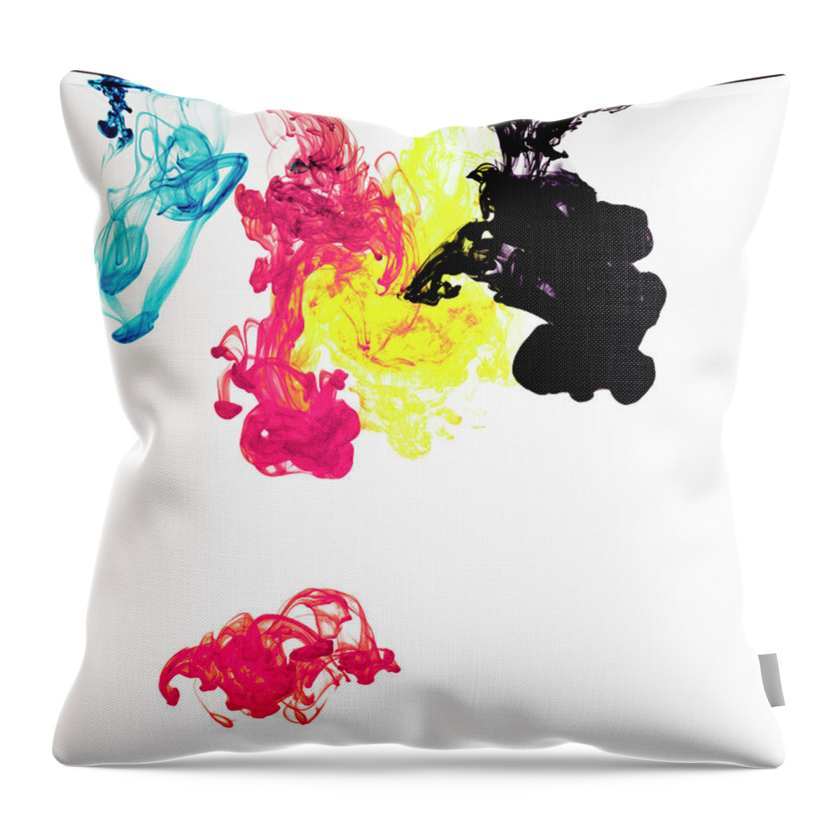 Underwater Throw Pillow featuring the photograph Ink In Cmyk Colors #4 by Jonathan Knowles