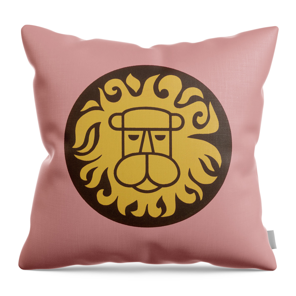 Animal Throw Pillow featuring the drawing Leo Zodiac Symbol #4 by CSA Images