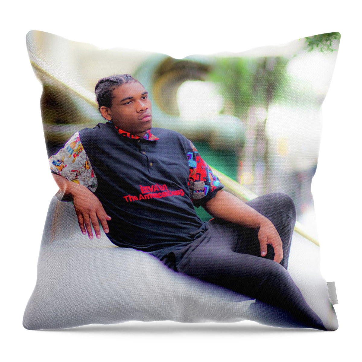 Throw Pillow featuring the photograph Portraits #4 by Kenny Thomas