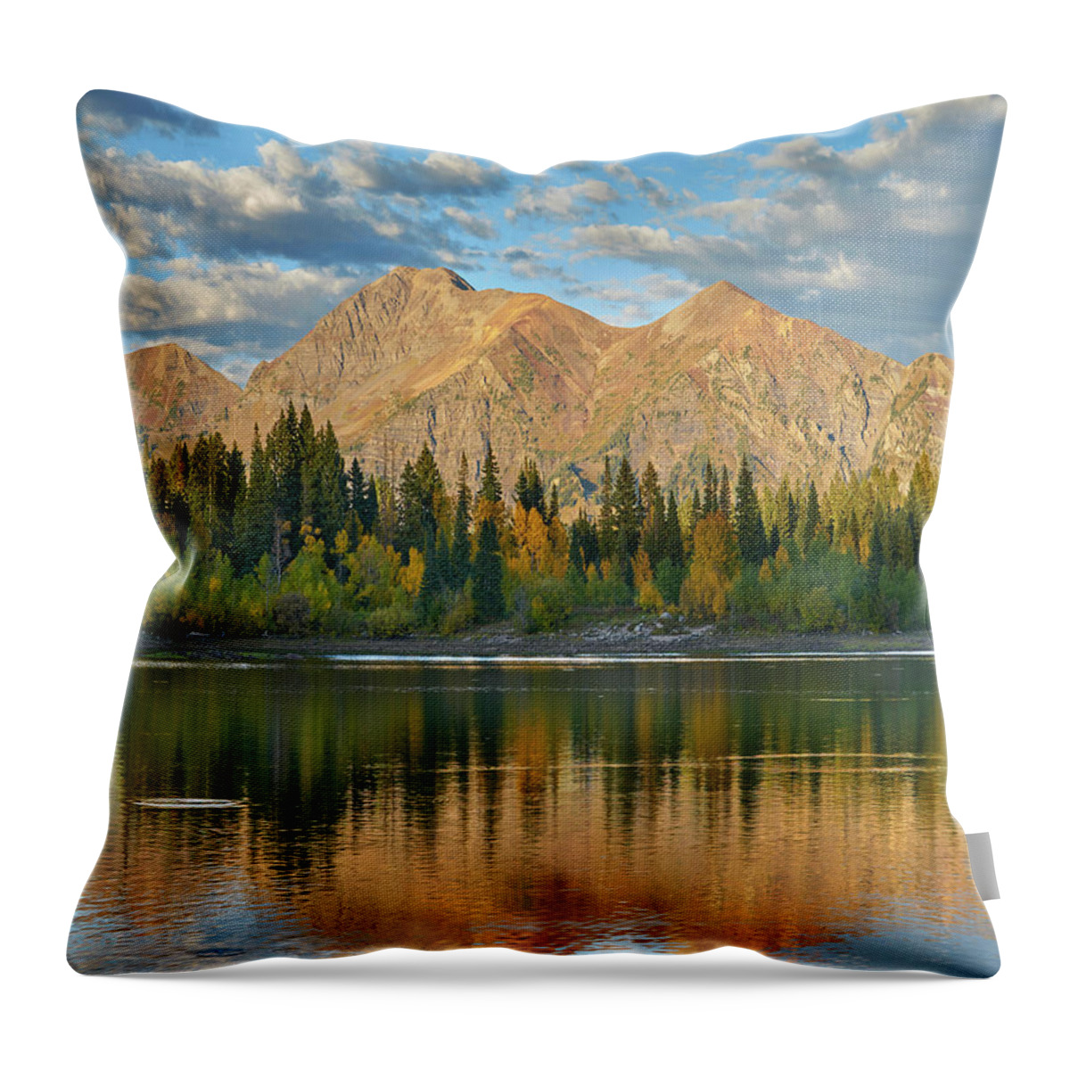00567576 Throw Pillow featuring the photograph Ruby Range, Lost Lake Slough, Colorado #4 by Tim Fitzharris