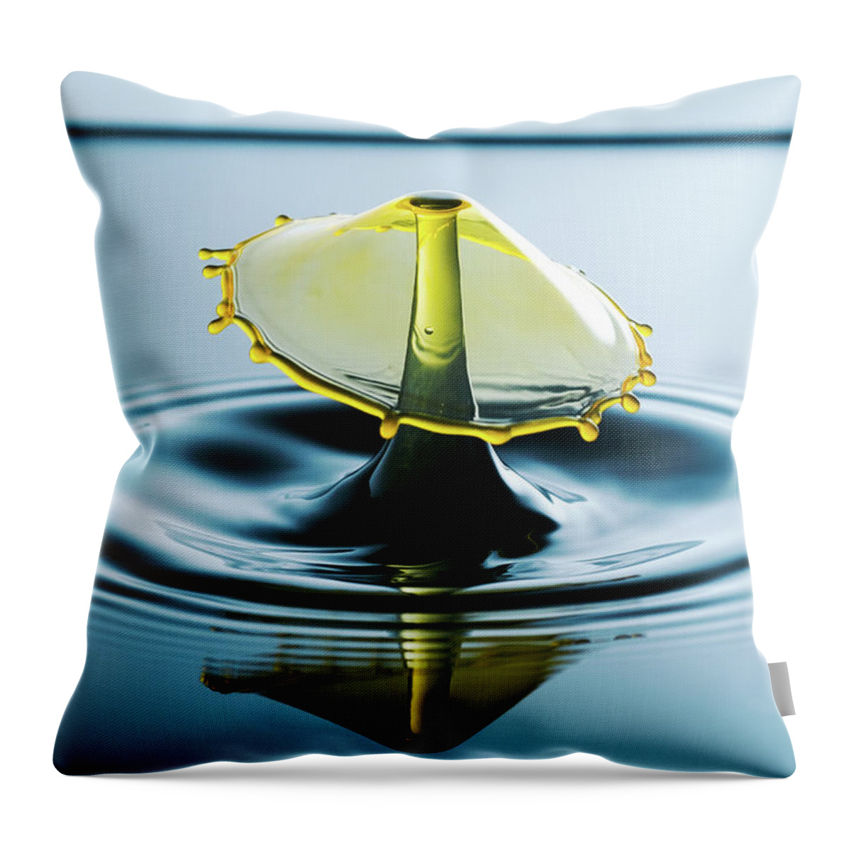 Water Throw Pillow featuring the photograph Water Drop #1 by Nicole Young