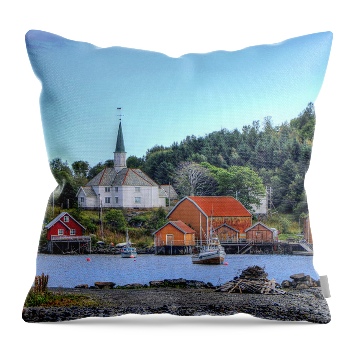 Lofoten Islands Norway Throw Pillow featuring the photograph Lofoten Islands Norway #40 by Paul James Bannerman