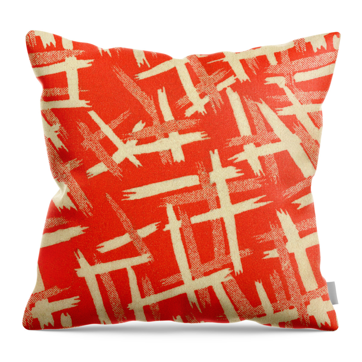 Abstract Throw Pillow featuring the drawing Pattern #418 by CSA Images