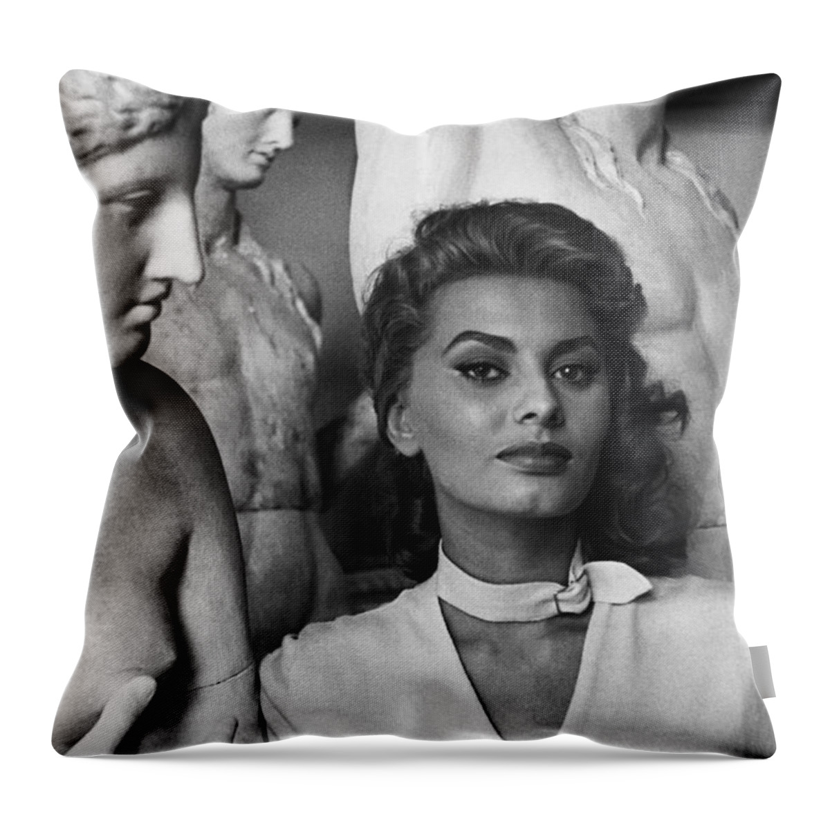 Acting Throw Pillow featuring the photograph Sophia Loren #5 by George Daniell