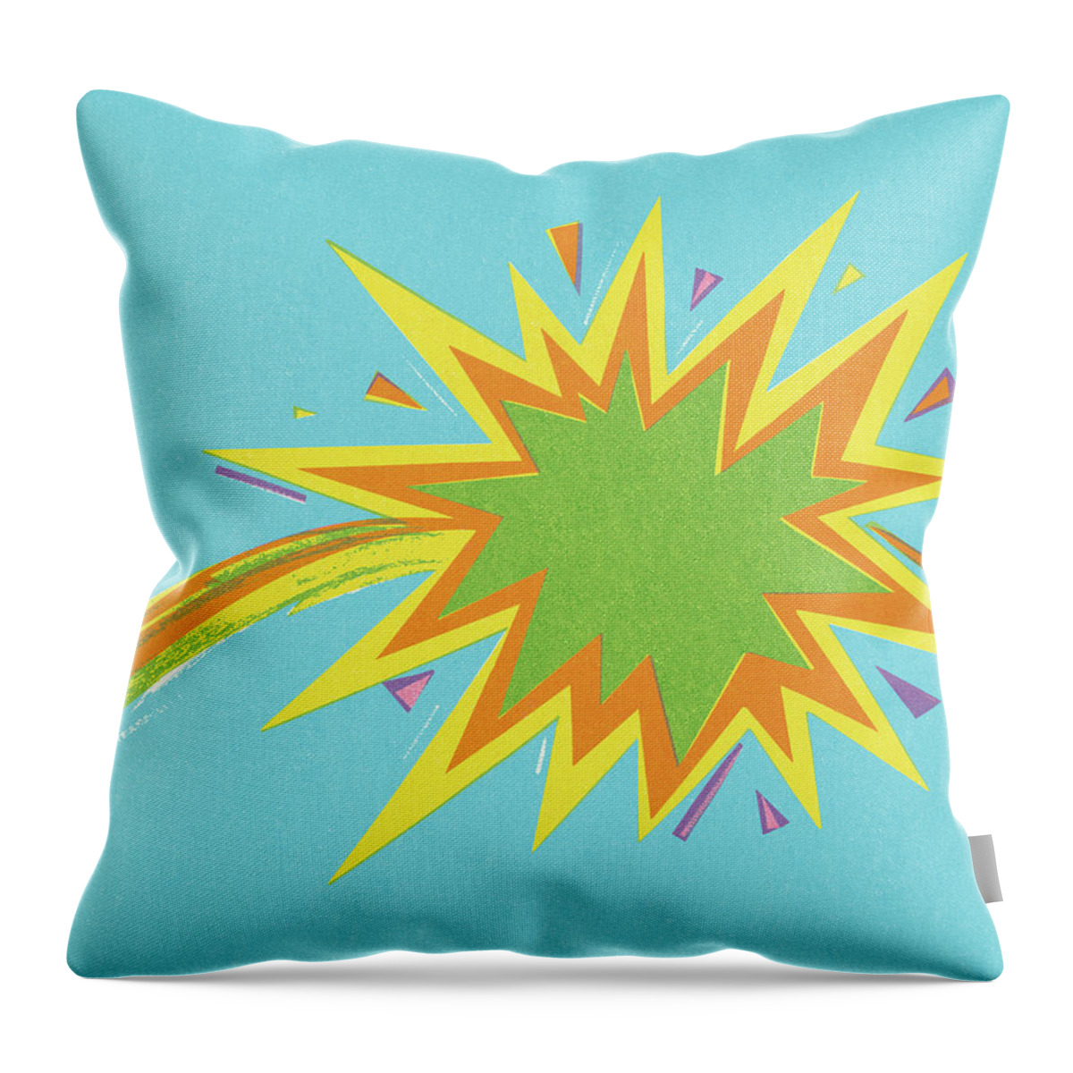 Abstract Throw Pillow featuring the drawing Starburst #5 by CSA Images