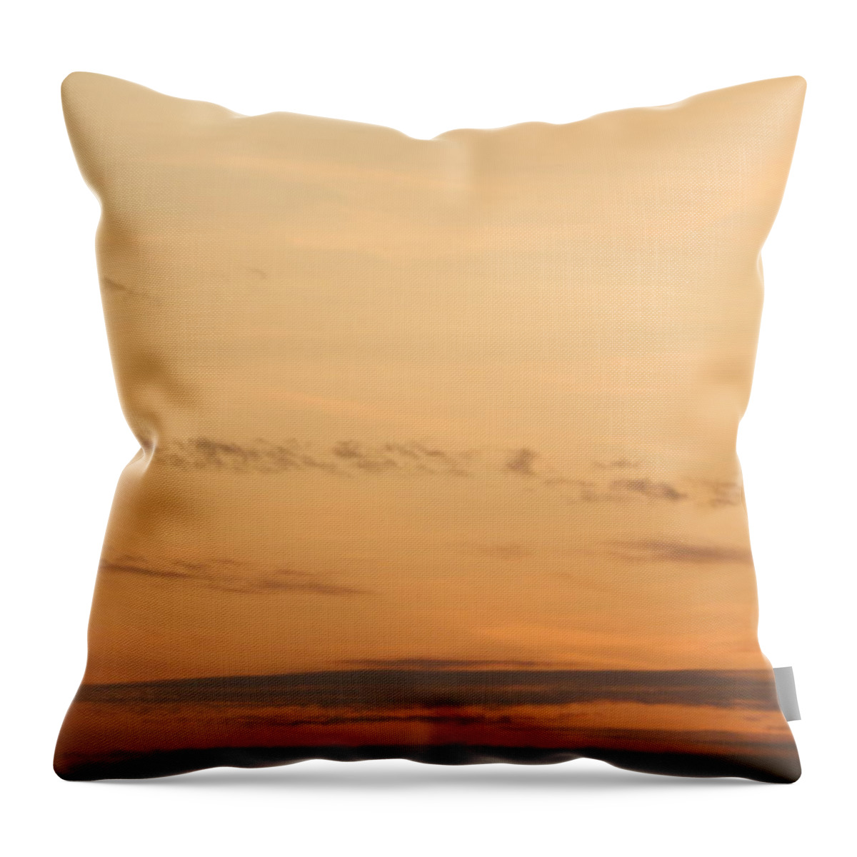Field Throw Pillow featuring the photograph Sunset on nature forest and fields at dusk #5 by Oleg Prokopenko