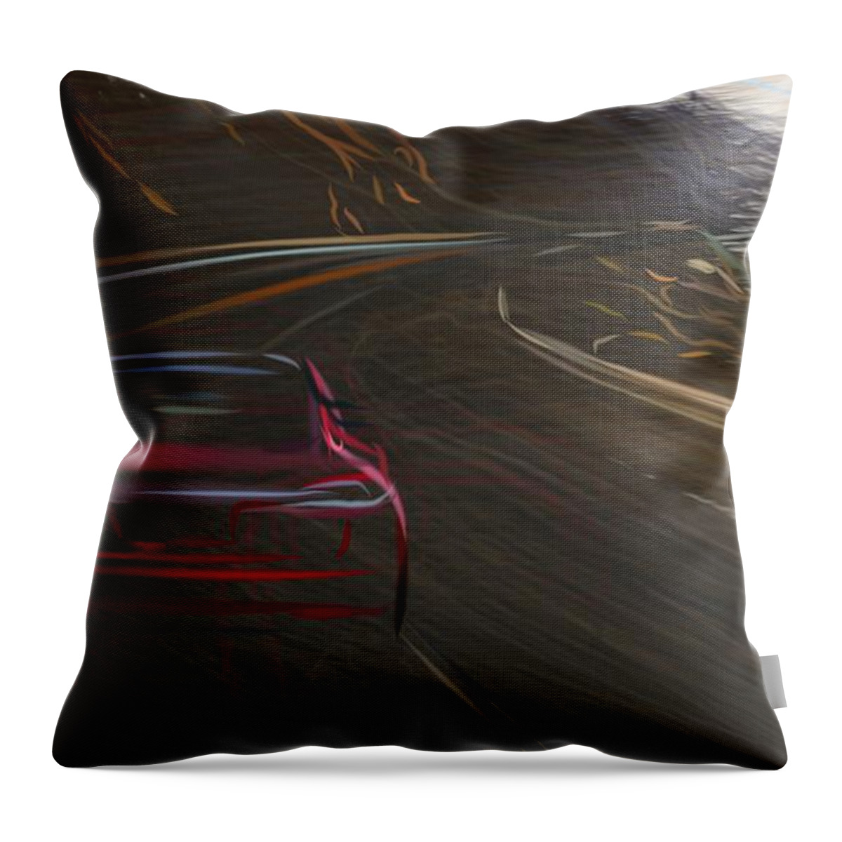 Tesla Throw Pillow featuring the digital art Tesla Model S Drawing #6 by CarsToon Concept