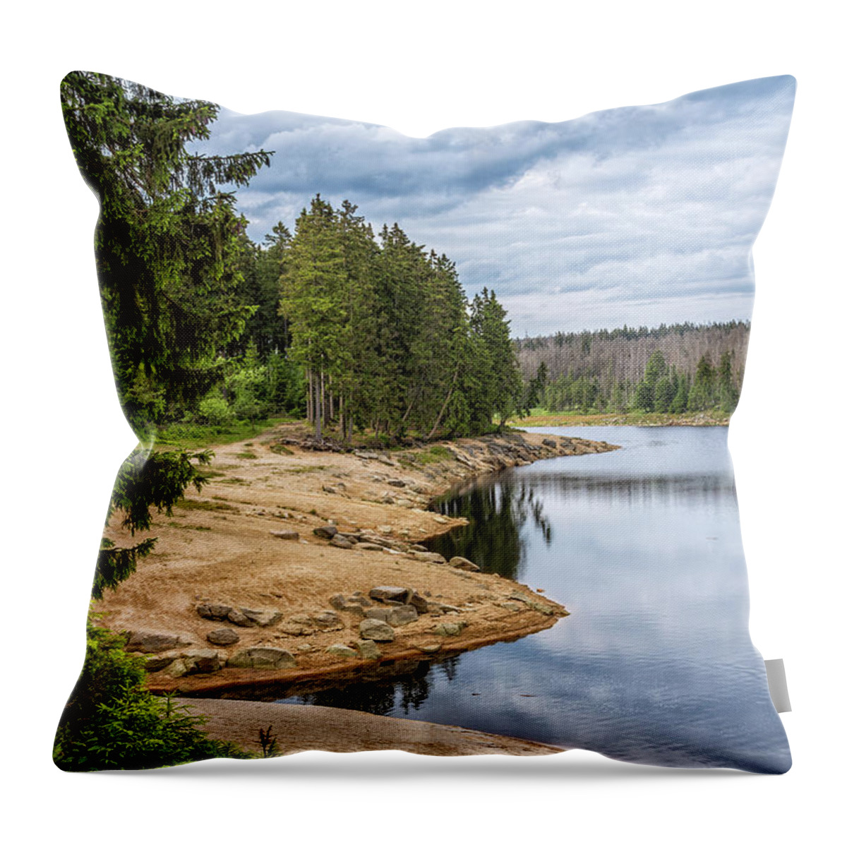 Harz Throw Pillow featuring the photograph The Harz National Park #5 by Bernd Laeschke