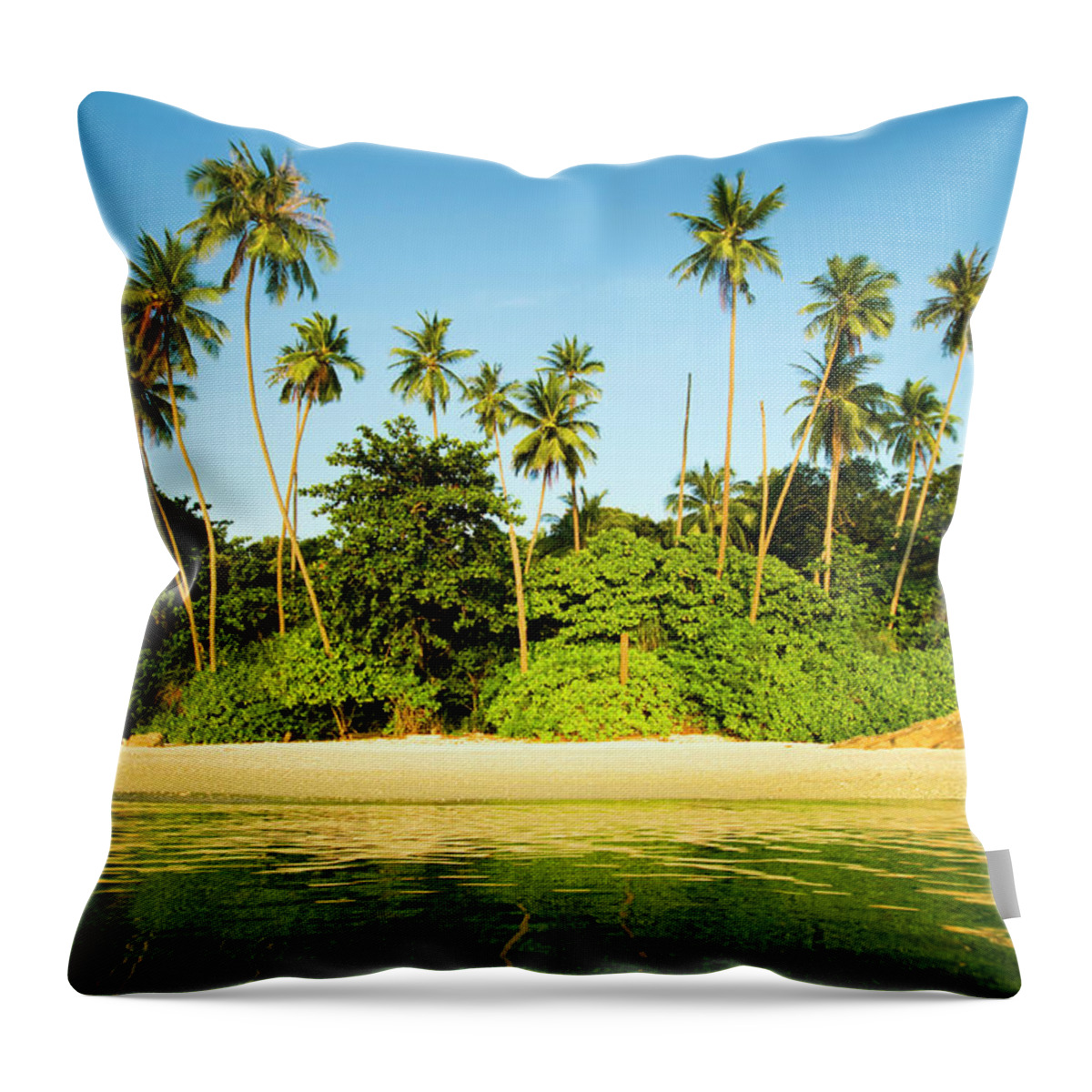 Tropical Rainforest Throw Pillow featuring the photograph Tropical Paradise #5 by Rawpixel