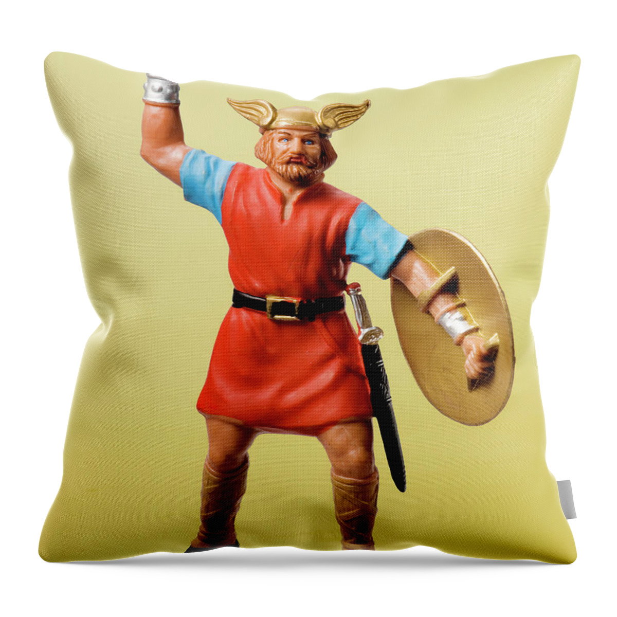 Ancient Throw Pillow featuring the drawing Viking Warrior #5 by CSA Images