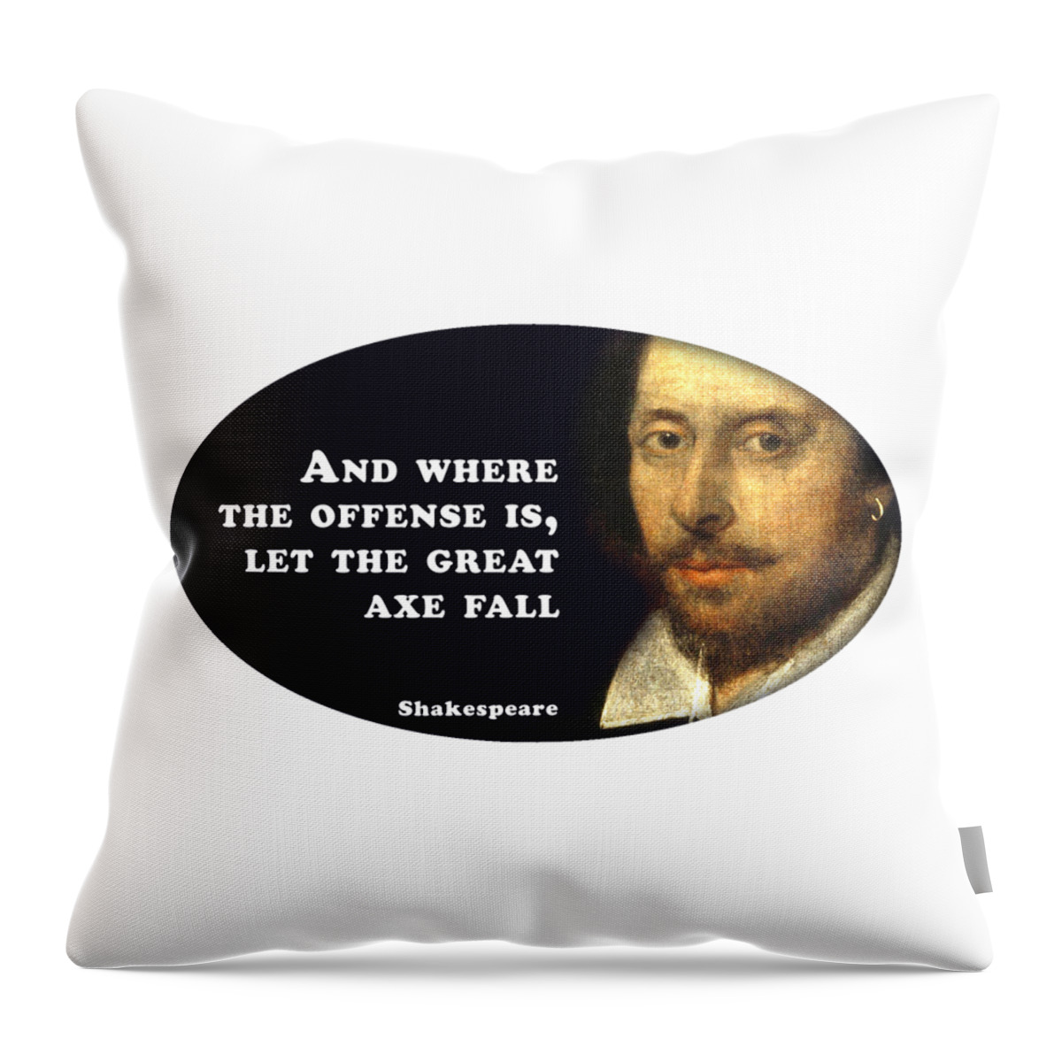 And Throw Pillow featuring the digital art And where the offense is #shakespeare #shakespearequote #6 by TintoDesigns