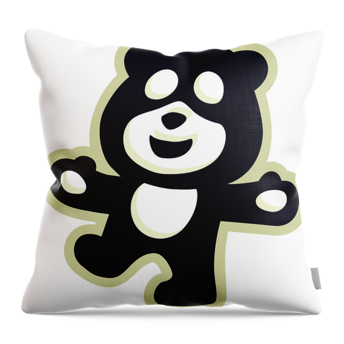 Animal Throw Pillow featuring the drawing Bear #6 by CSA Images