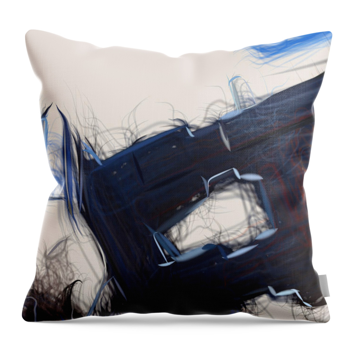 Ford Throw Pillow featuring the digital art Ford F 150 Lariat Drawing #6 by CarsToon Concept