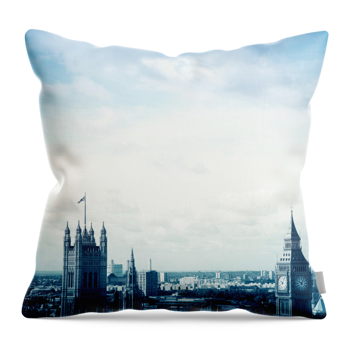 Clock Tower Throw Pillow featuring the photograph London Big Ben And House Of Parliament #6 by Franckreporter