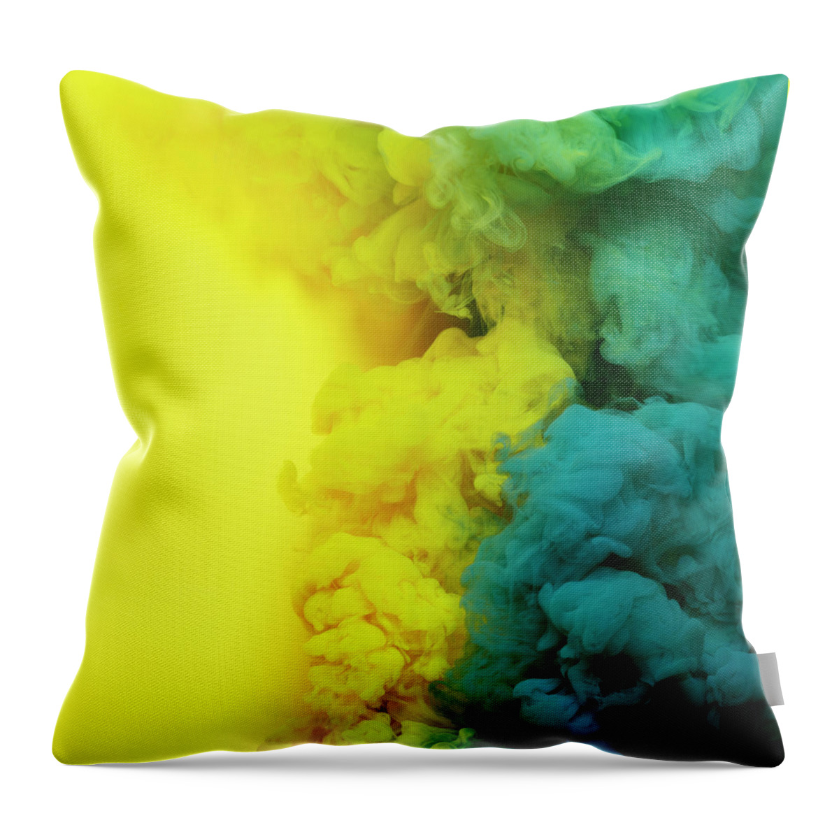 Motion Throw Pillow featuring the photograph Colored Smoke #7 by Henrik Sorensen