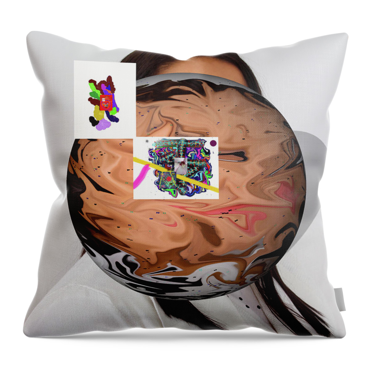  Throw Pillow featuring the digital art 8/13/2019a by Walter Paul Bebirian