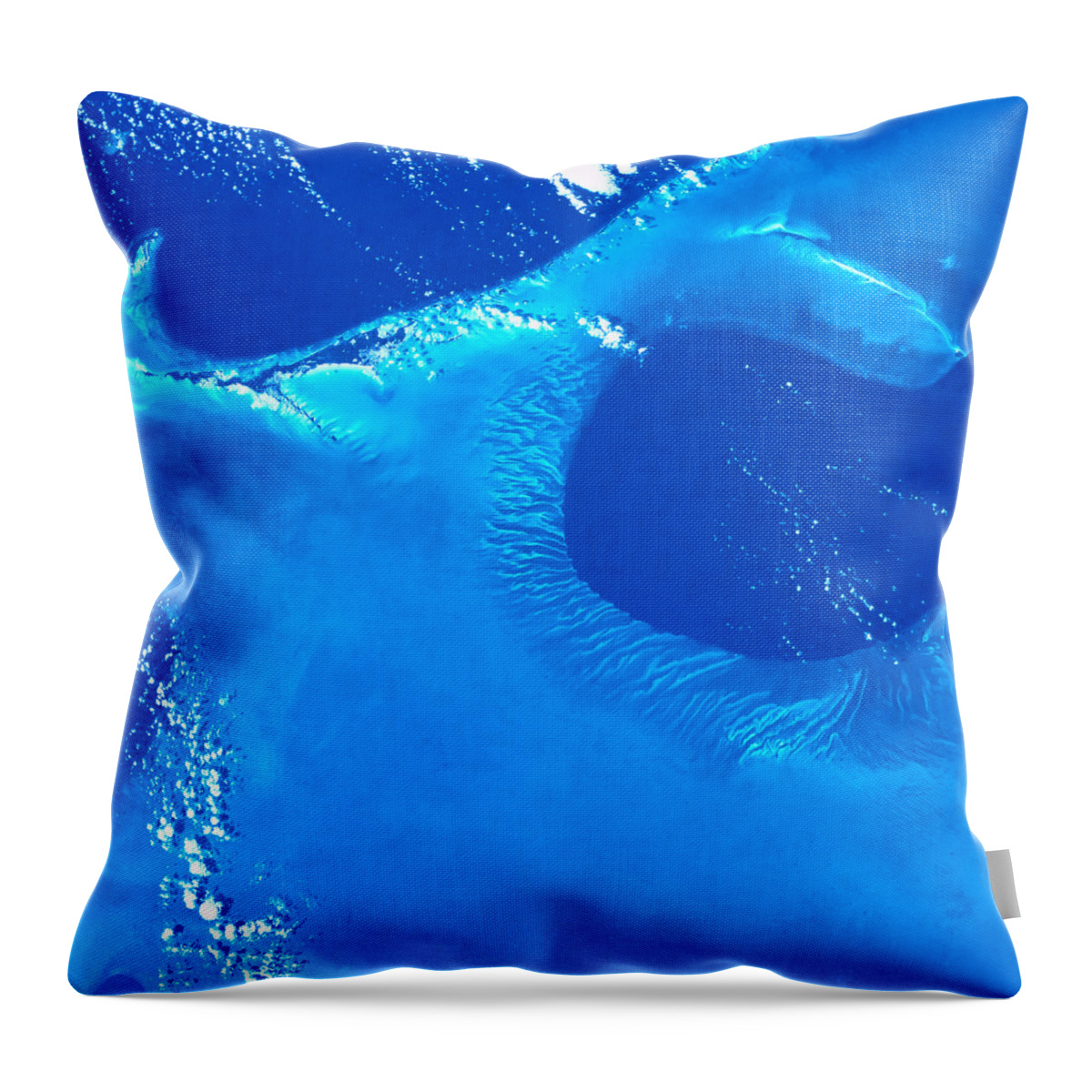 Tranquility Throw Pillow featuring the photograph Earth Viewed From A Satellite #8 by Stockbyte