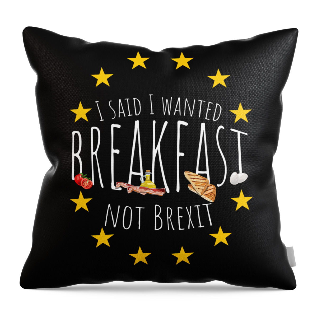 Funny Tshirt Throw Pillow featuring the digital art Funny Brexit Gift for Britains EU Referendum Voters Antibrexit Campaigners #1 by Martin Hicks