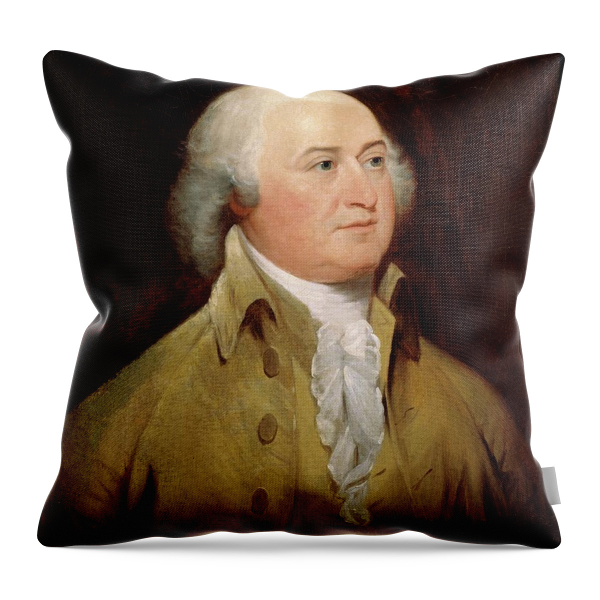 John Adams Throw Pillow featuring the painting John Adams by John Trumbull