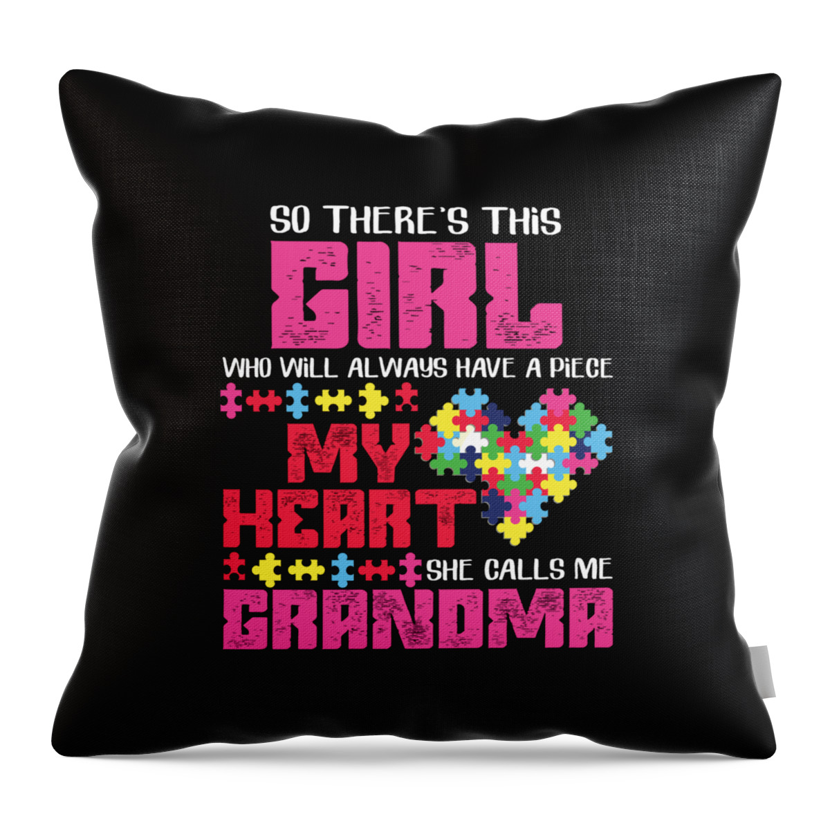 Big-foot Throw Pillow featuring the digital art 9 So There This Girl by Andrea Robertson