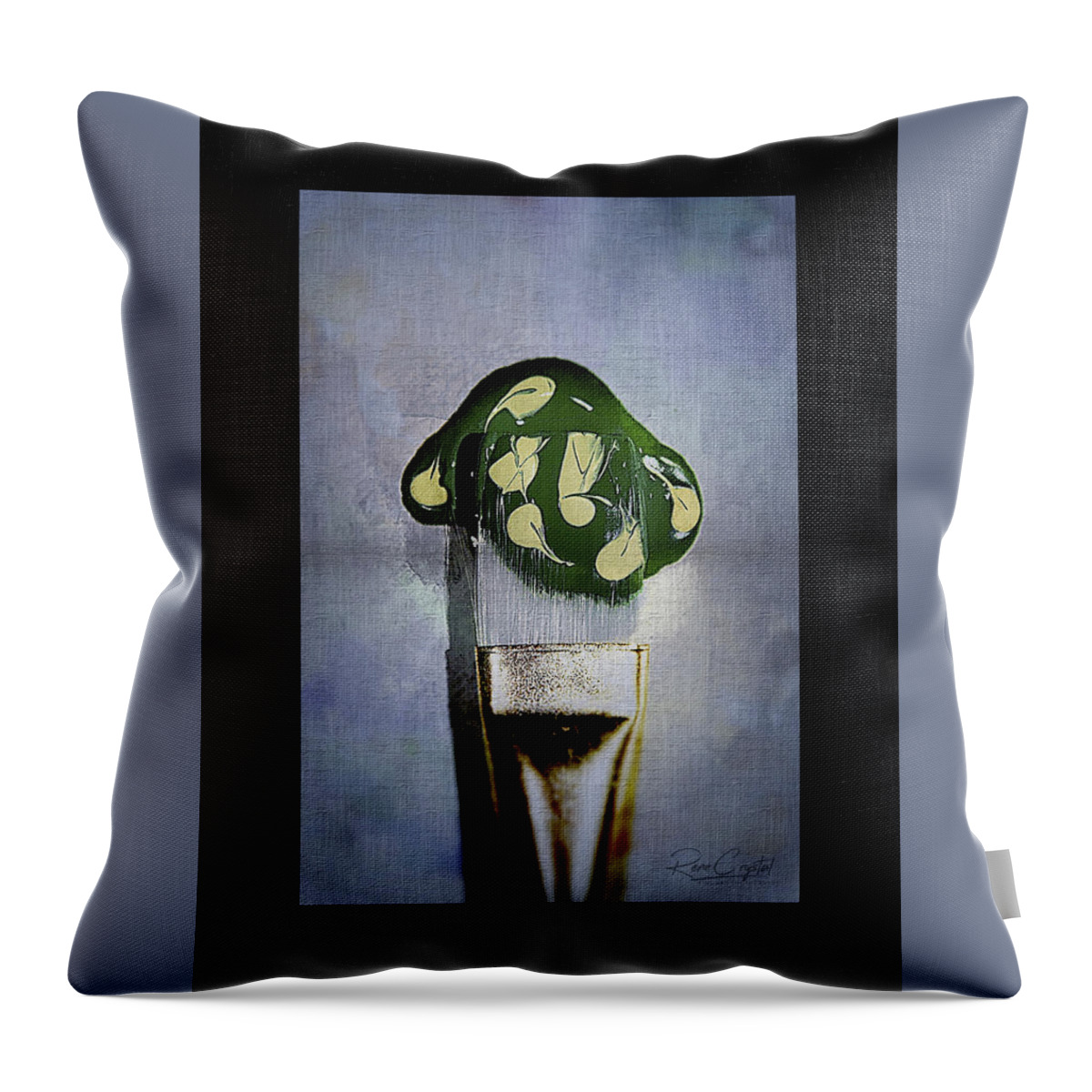 Painting Throw Pillow featuring the photograph A Brush Art Happening by Rene Crystal