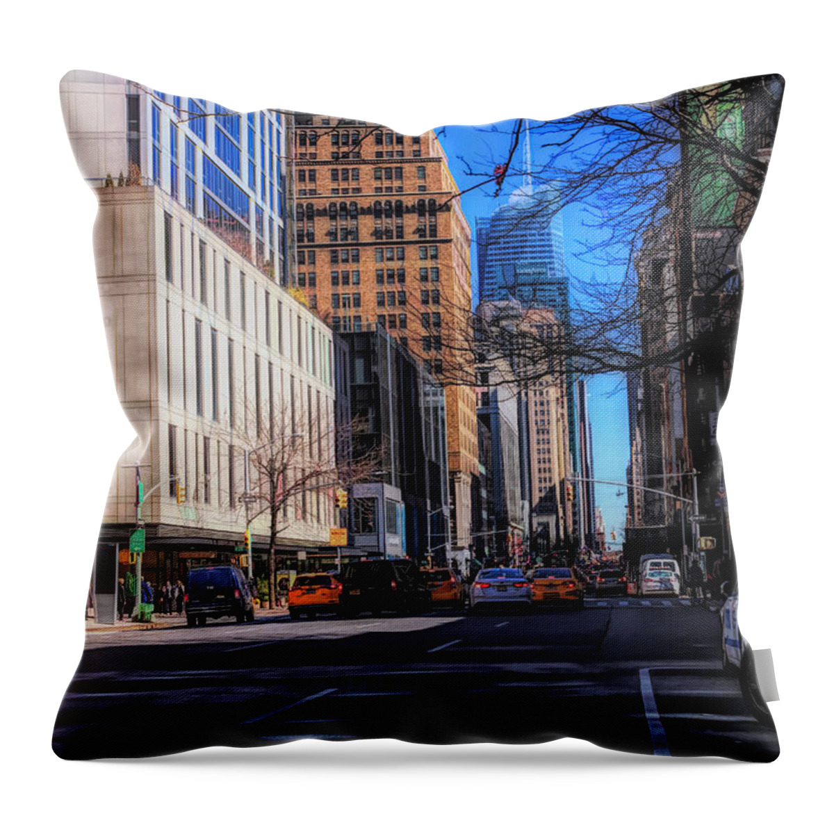 City Throw Pillow featuring the photograph A Day in the Life by Alison Frank