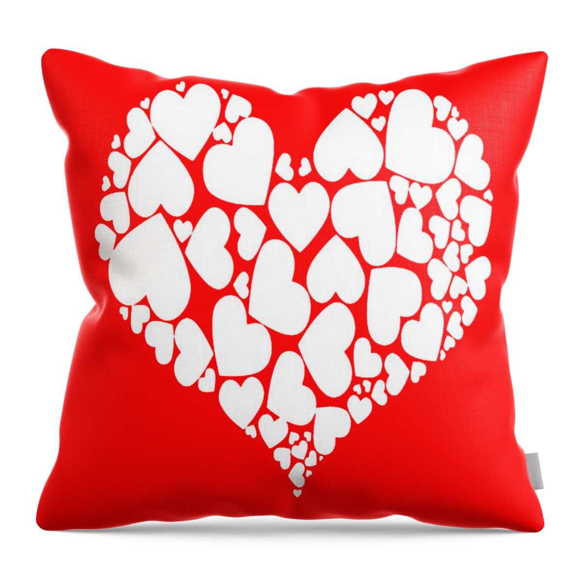 Love Throw Pillow featuring the digital art A Heart Full of Love Romantic Pattern by Taiche Acrylic Art