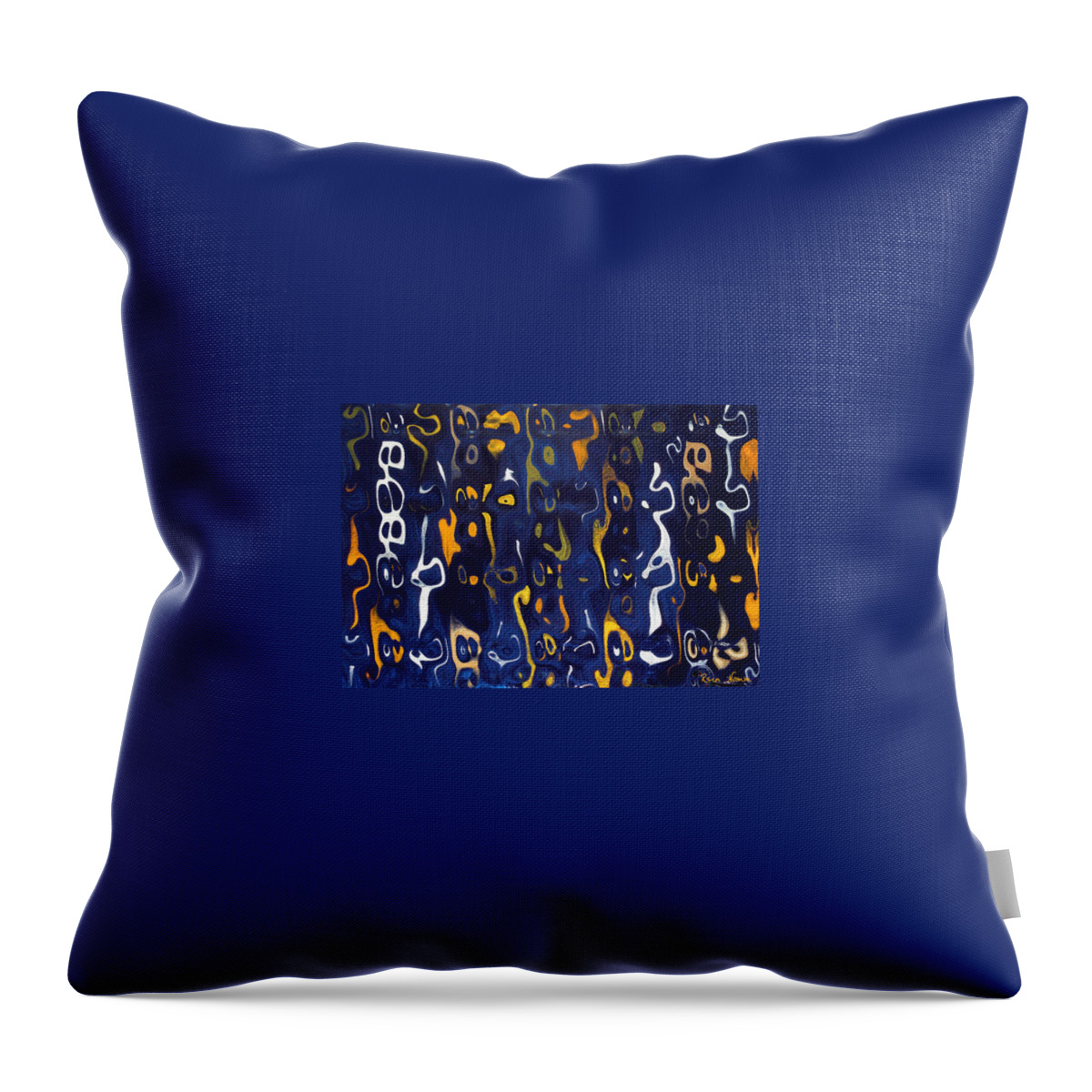  Throw Pillow featuring the painting A Missive for Miro by Rein Nomm