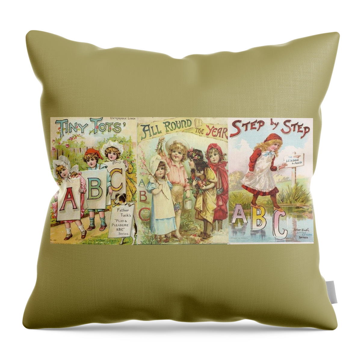  Throw Pillow featuring the painting ABC Book Cover 7 for Mugs by Reynold Jay