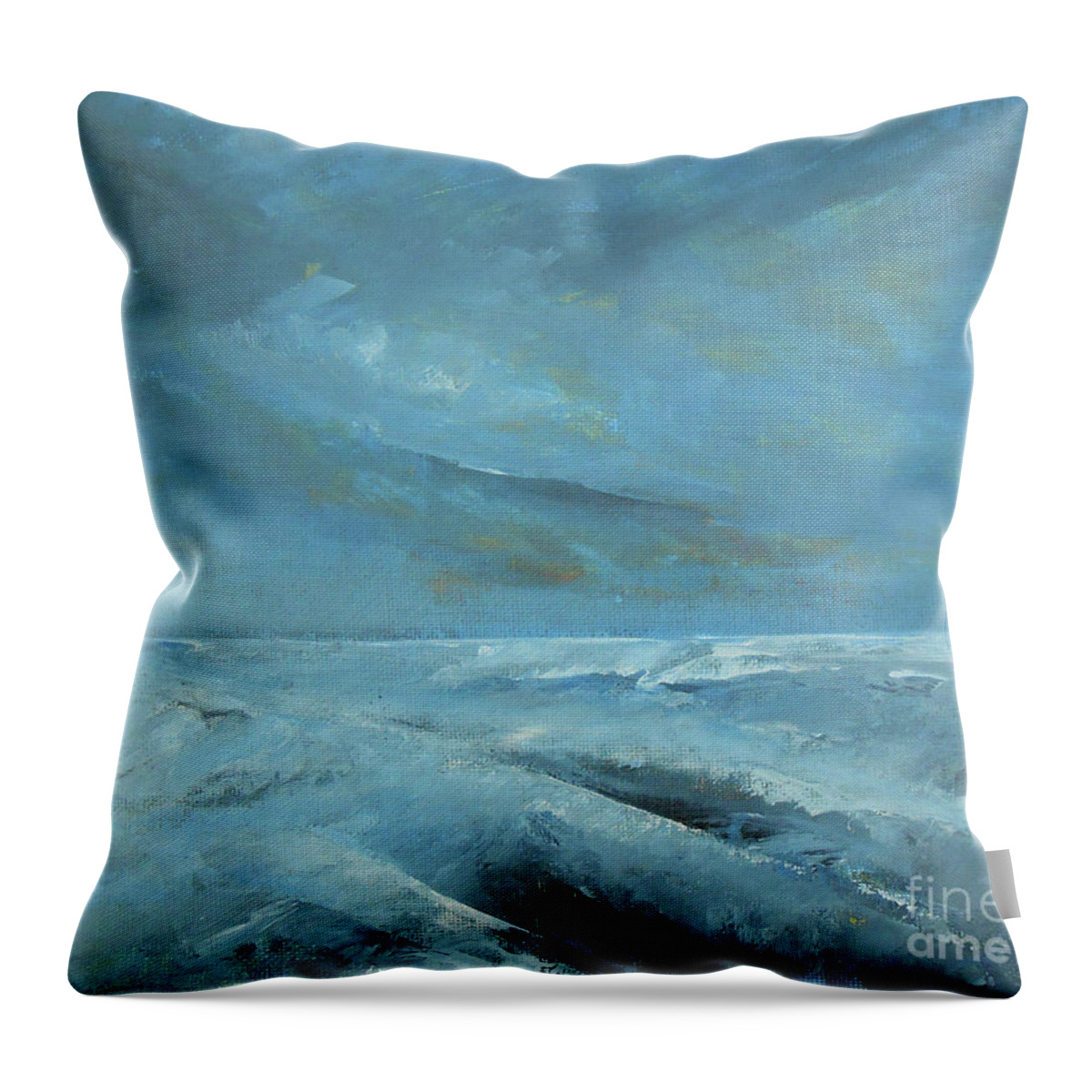 Abstract Throw Pillow featuring the painting Absorbed by Jane See