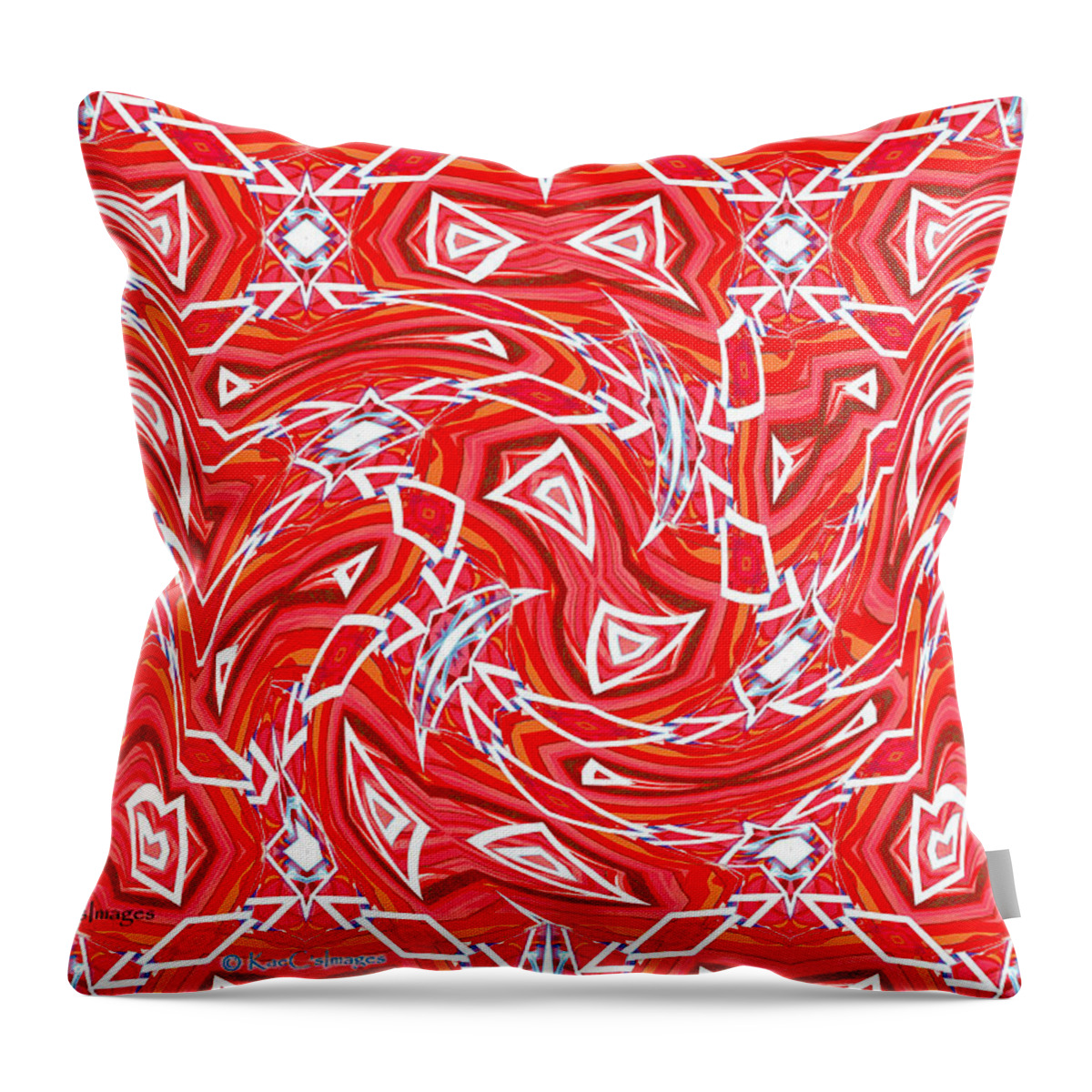 Abstract Throw Pillow featuring the digital art Abstract 1010 by Kae Cheatham