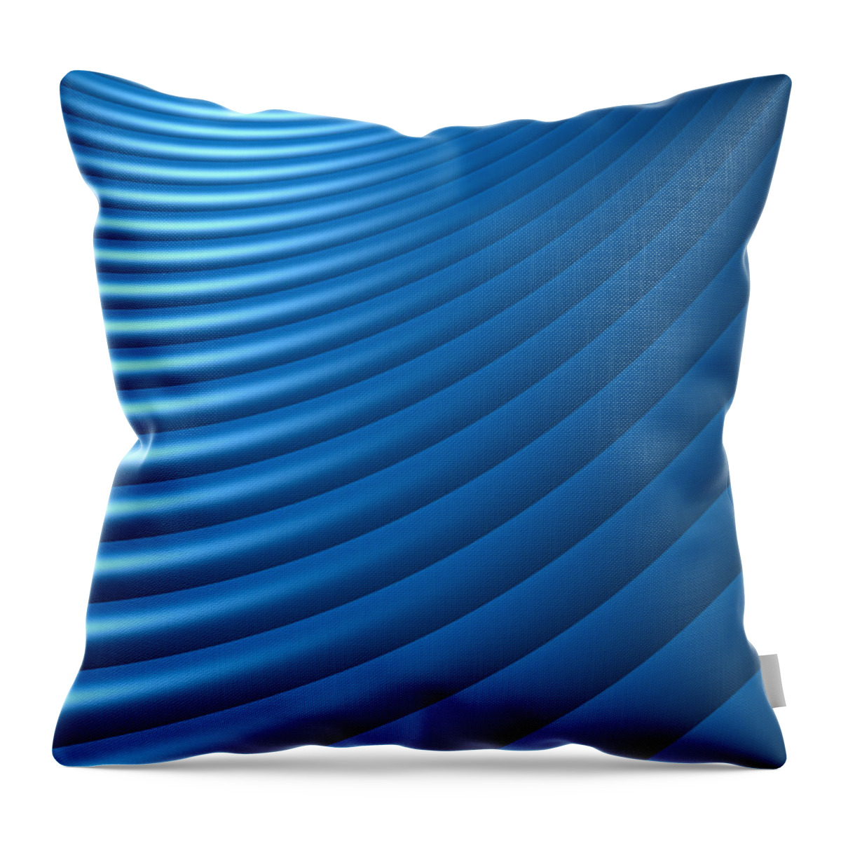 Three Dimensional Throw Pillow featuring the photograph Abstract Blue Dynamic Element 3d Xlarge by Philpell