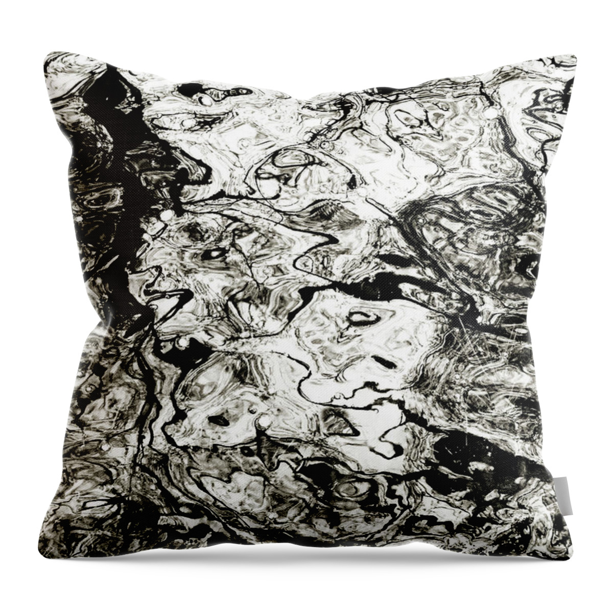 Abstract Expressionism Throw Pillow featuring the photograph Abstract Expressionism in Nature by Marilyn Hunt