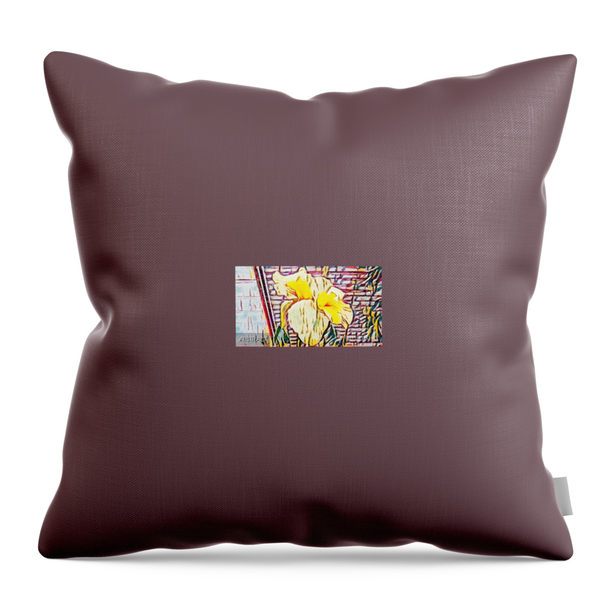 Lilly Throw Pillow featuring the mixed media Abstract lilly2 by Steven Wills
