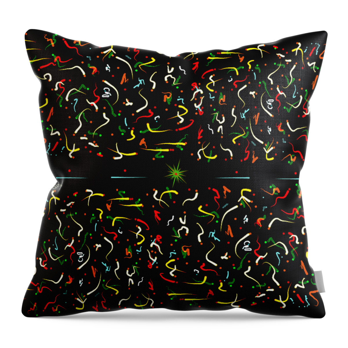 Abstract Art Throw Pillow featuring the digital art Abstract of Abstractions by Kae Cheatham