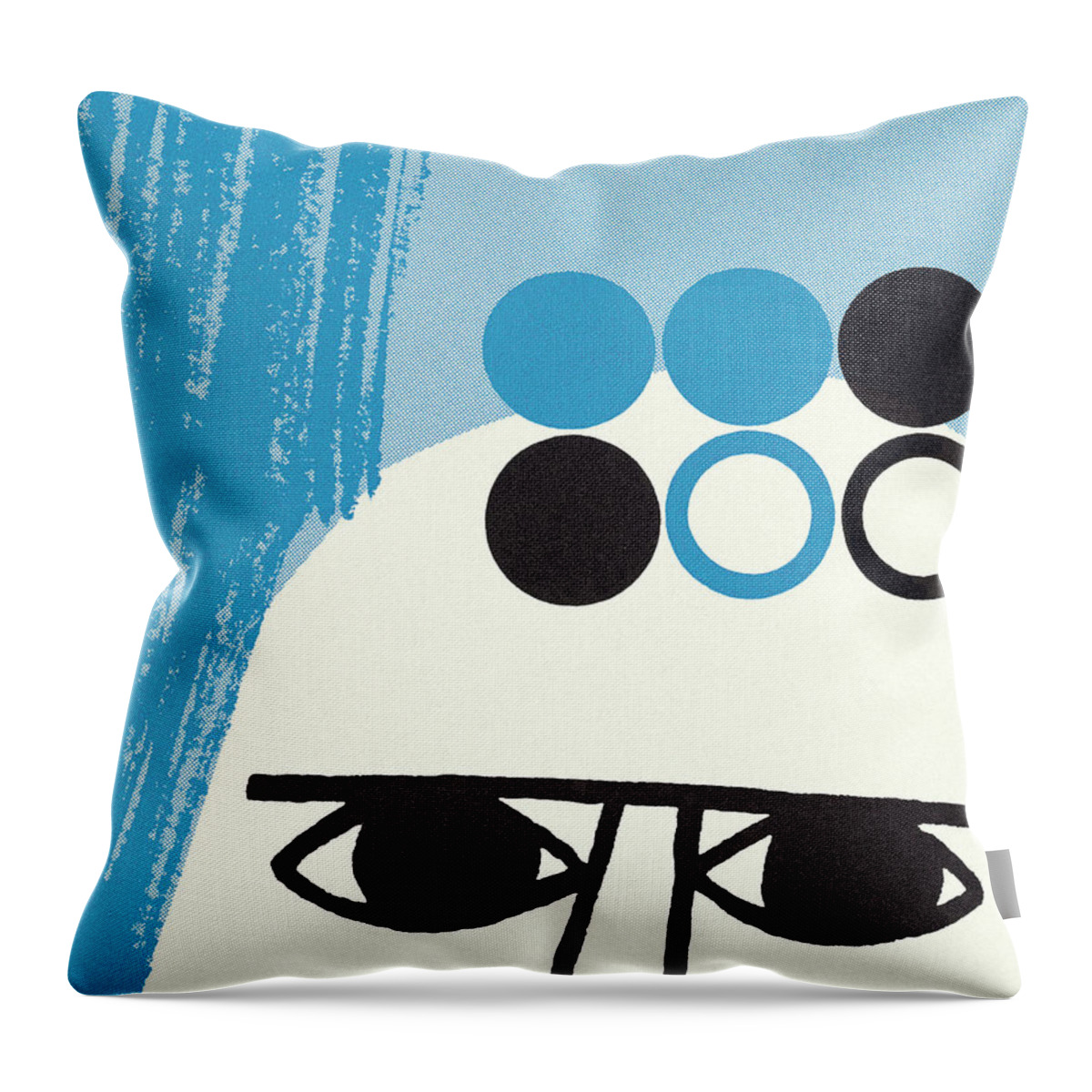 Abstract Throw Pillow featuring the drawing Abstract Thinking by CSA Images