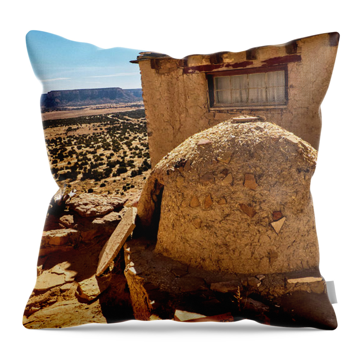 Acoma Throw Pillow featuring the photograph Acoma by Segura Shaw Photography