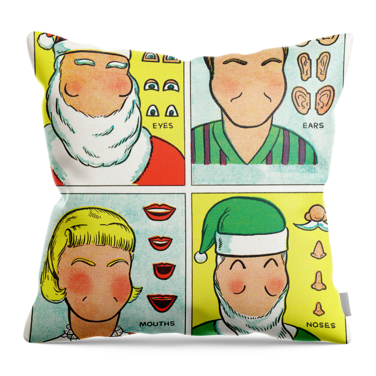 Accessories Throw Pillow featuring the drawing Add-a-feature by CSA Images