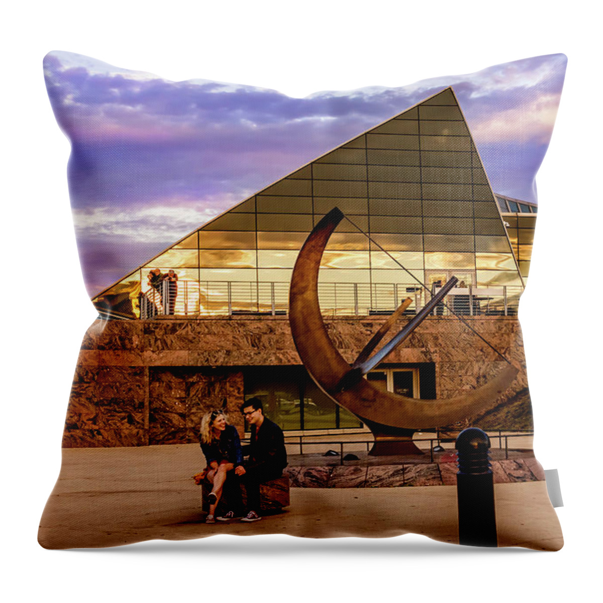  Throw Pillow featuring the photograph Adler Planetarium by Mitchell R Grosky