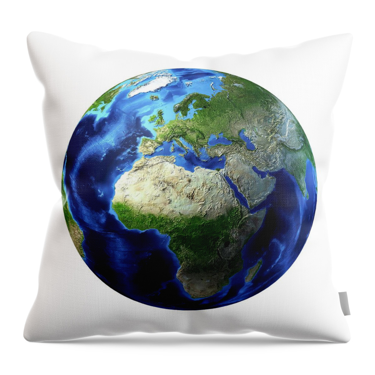 Continent Throw Pillow featuring the digital art Africa, Artwork by Leonello Calvetti