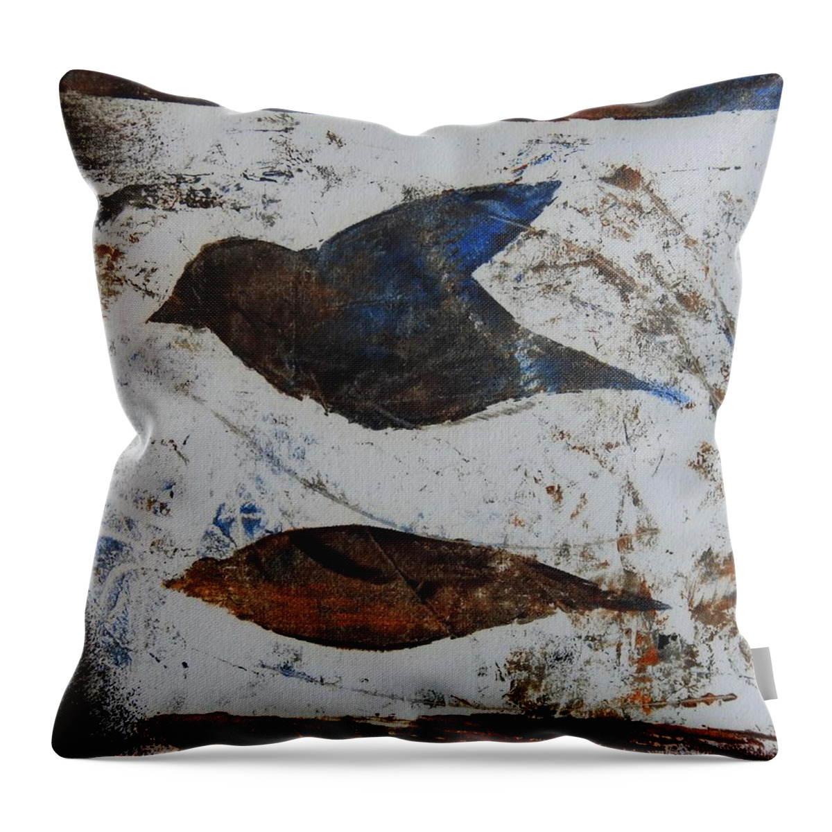 Bird Throw Pillow featuring the painting African Safari Bird by Ilona Petzer
