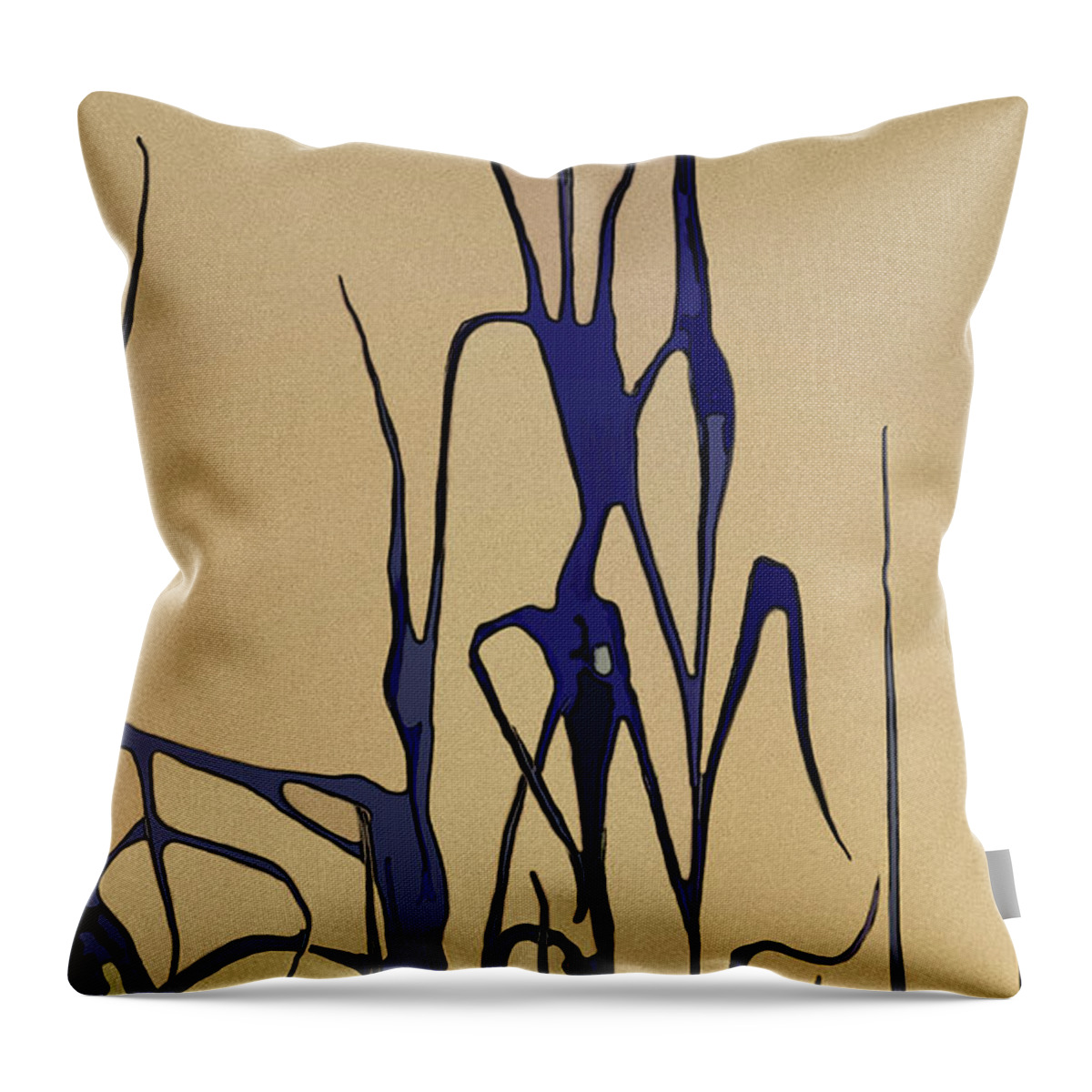 Seagrass Throw Pillow featuring the digital art Afternoon Shadows by Gina Harrison