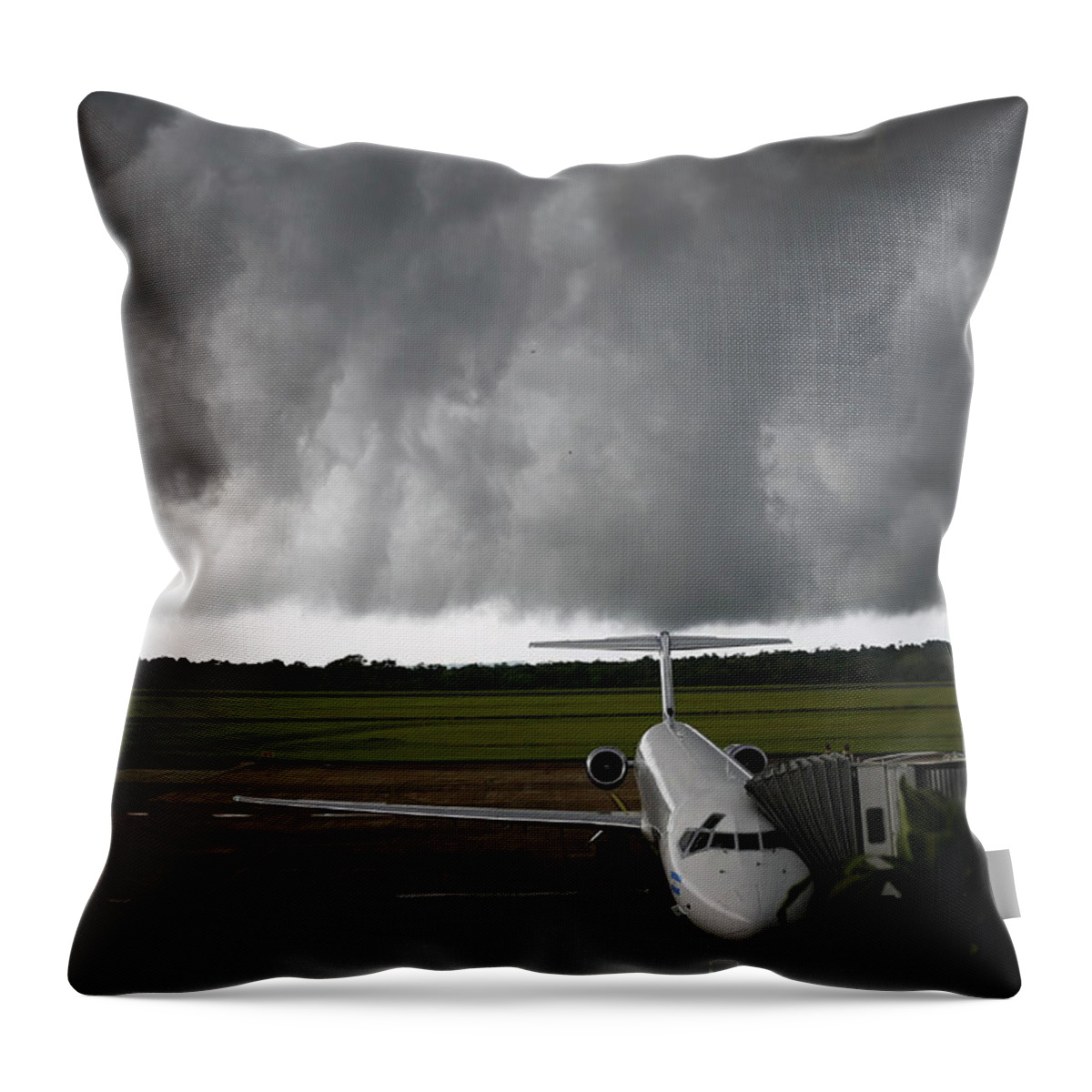 Airplane Throw Pillow featuring the photograph Airplane by 1001nights