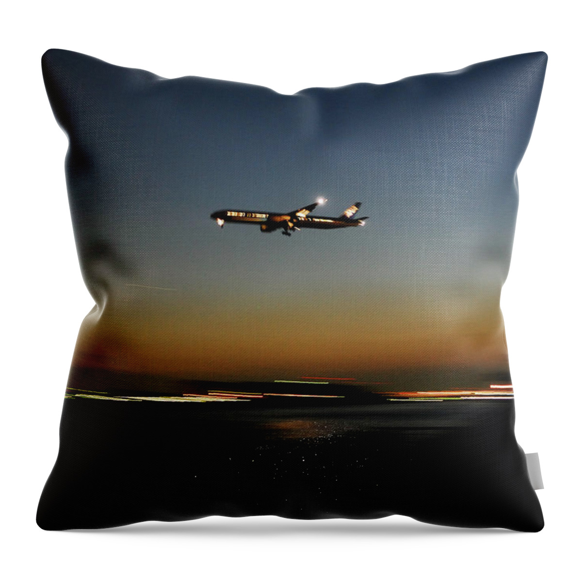 Outdoors Throw Pillow featuring the photograph Airplane by Takeshi.k