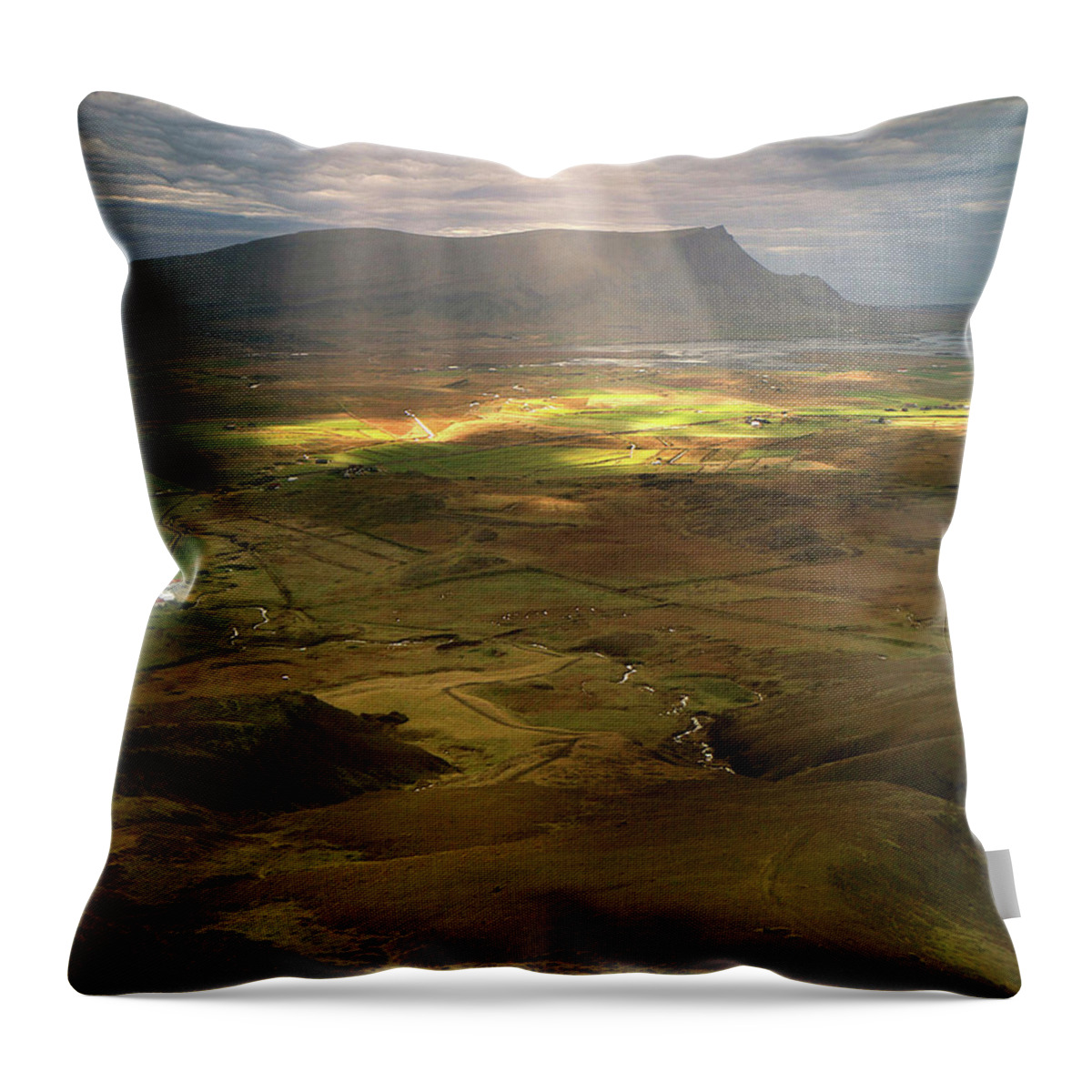 Tranquility Throw Pillow featuring the photograph Akrafjall Iceland by Sverrir Thorolfsson Iceland