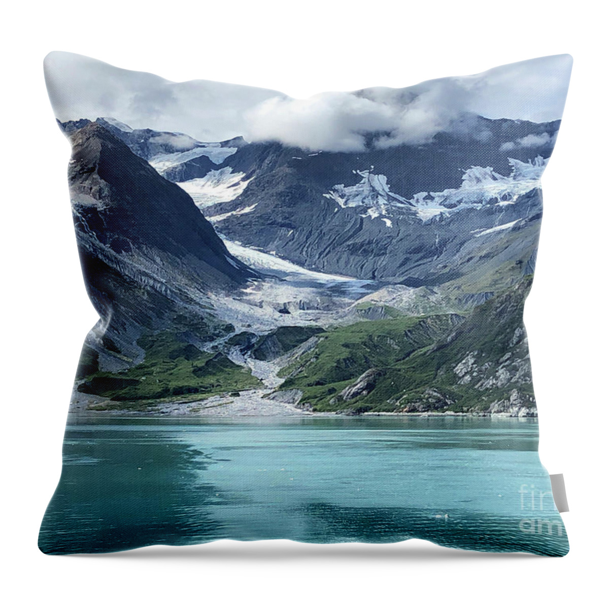 Mountains Throw Pillow featuring the photograph Alaska Glacier by Jeanette French