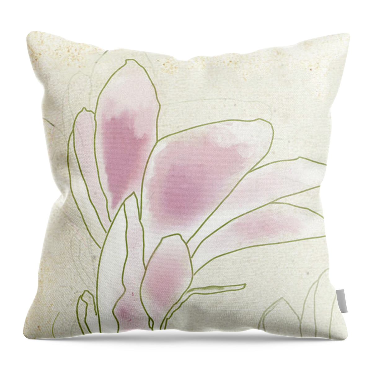 Sketch Throw Pillow featuring the digital art Album Leaf by Gina Harrison