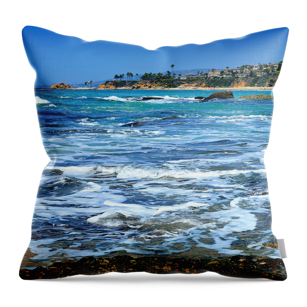 Laguna Beach Throw Pillow featuring the photograph Aliso Point - Laguna Beach by Glenn McCarthy Art and Photography